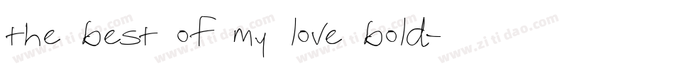 the best of my love bold字体转换